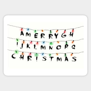 Stranger Things Christmas Card Sticker